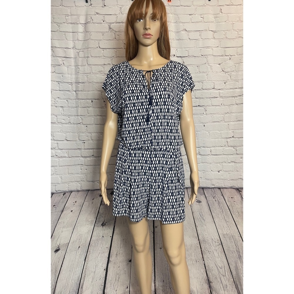 Vince Camuto Navy Tassels Romper Size S